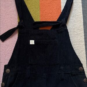 Lucy & Yak Easton Black Corduroy Dungarees Overalls Small 28” inseam